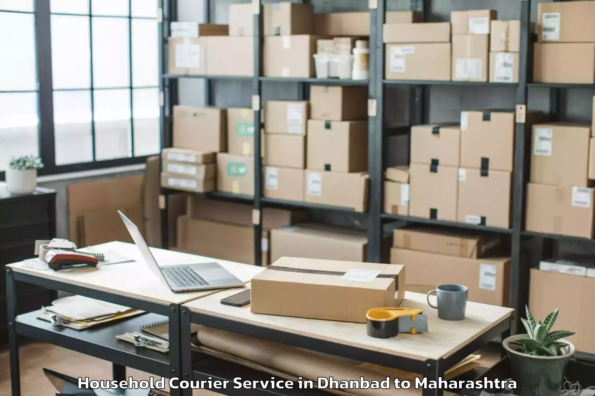 Reliable Dhanbad to Umarkhed Household Courier